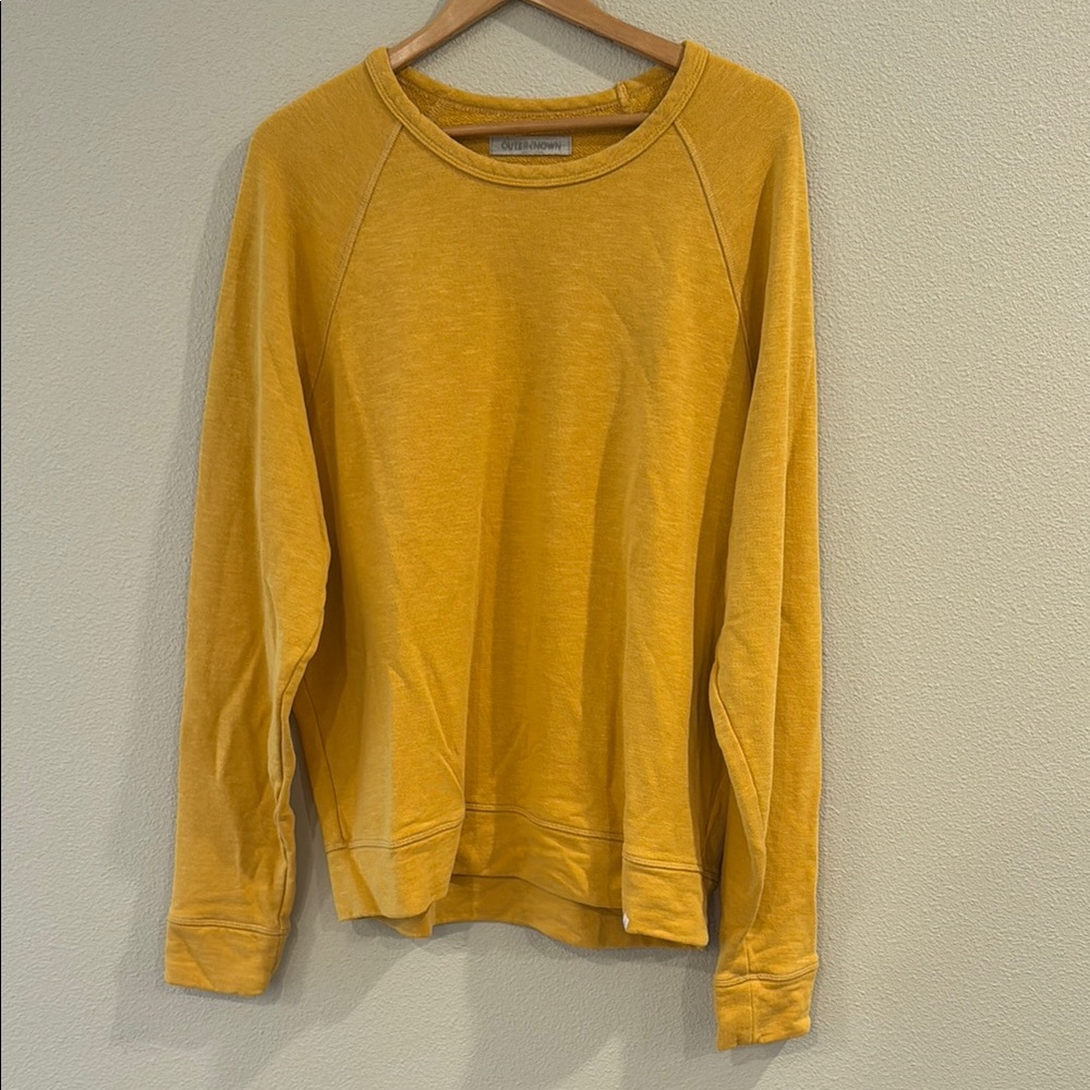 Outerknown Mustard Crewneck Sweater